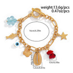 Armbånd Dame 18K Gullbelagt - Retro Elefant Oksehode Perle Skjell