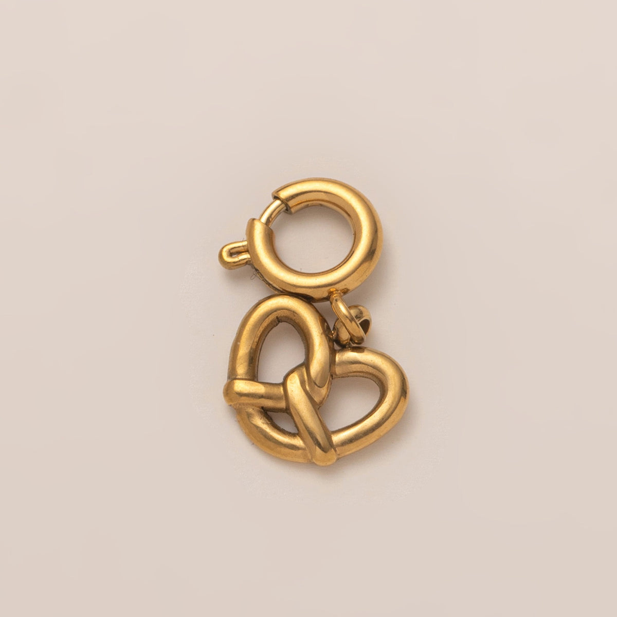 18K Gull Halskjede med Zirkonia Anheng - Elegant Smykke Bread Pendant