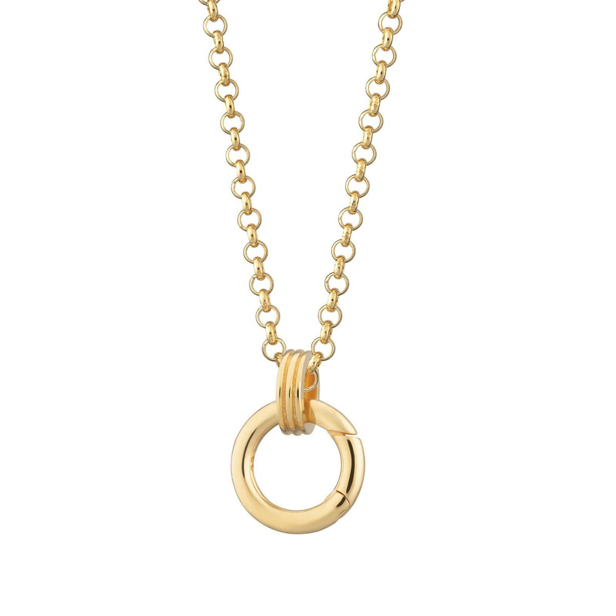 18K Gullbelagt Halskjede med Vakuumbelegg - Minimalistisk Anheng Gold adjustable chain