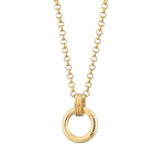 18K Gullbelagt Halskjede med Vakuumbelegg - Minimalistisk Anheng Gold adjustable chain