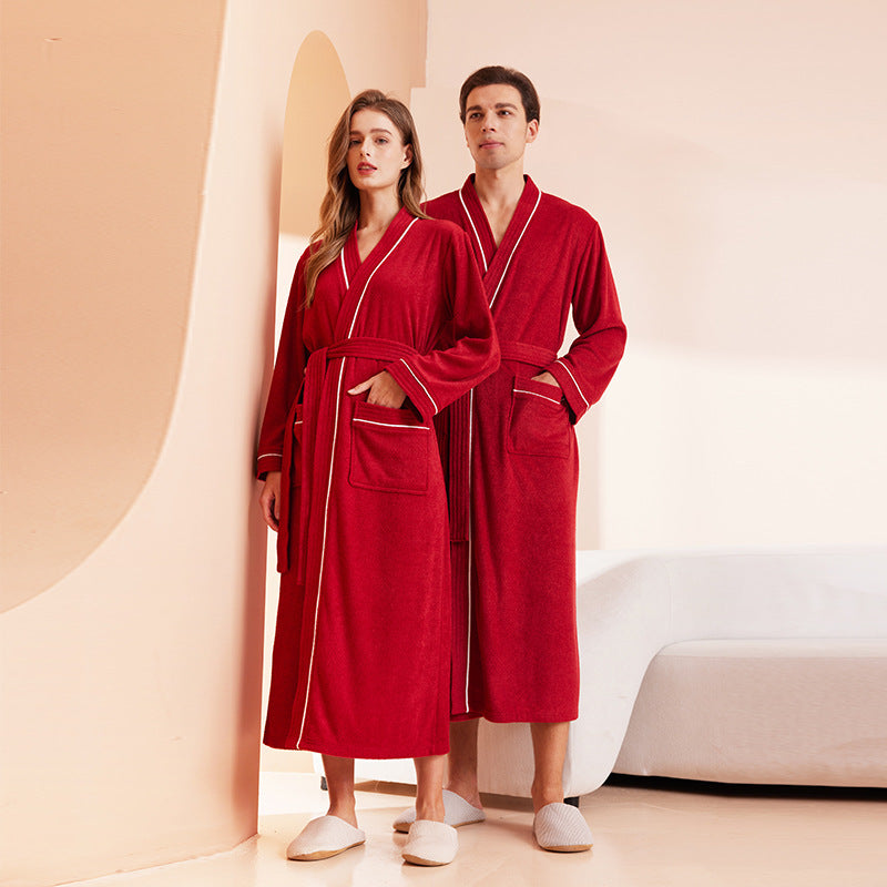 Badekåpe Herre og Dame – Komfortabel Unisex Yukata i Håndklestoff