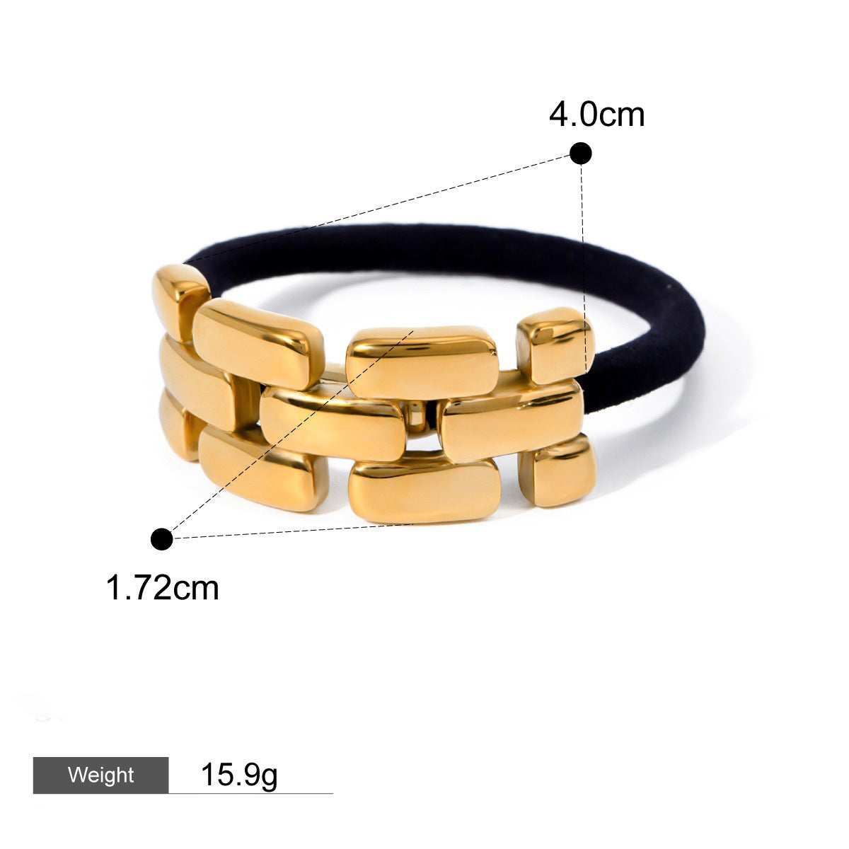 Hårsmykke Dame 18K Gullbelagt - Geometrisk Stabling Design Lett Luksus
