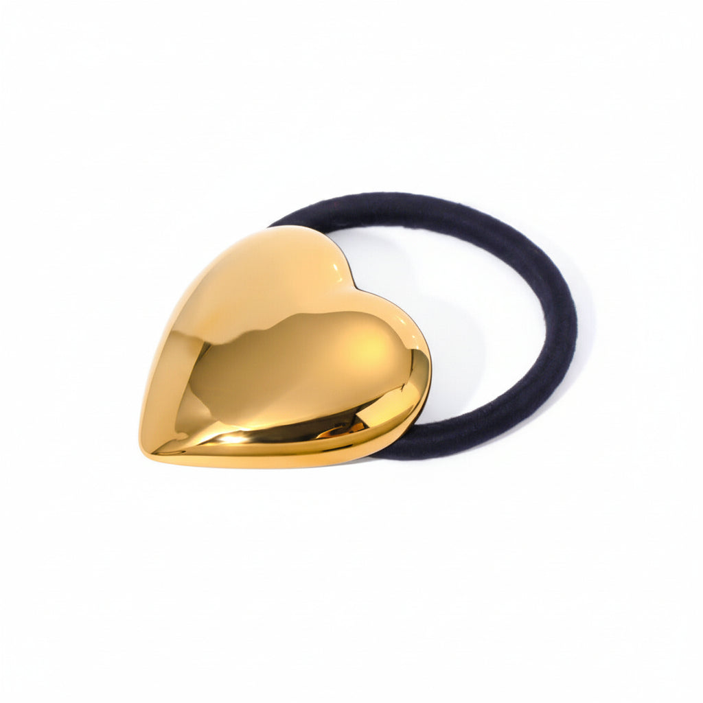 Hårsmykke Dame 18K Gullbelagt - Utsøkt Edel Hjerteformet Design Gold