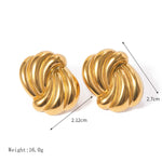 Øredobber Dame 18K Gullbelagt - Geometrisk Bar/Tråd/Bølge Design Style A-03