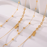 Ankelsmykke Dame 18K gullbelagt - Irregulær Firkant Design Allsidig