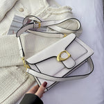 Liten Skulderveske Dame | PU-skinn Crossbody Veske | Klaff & Dobbel Stropp