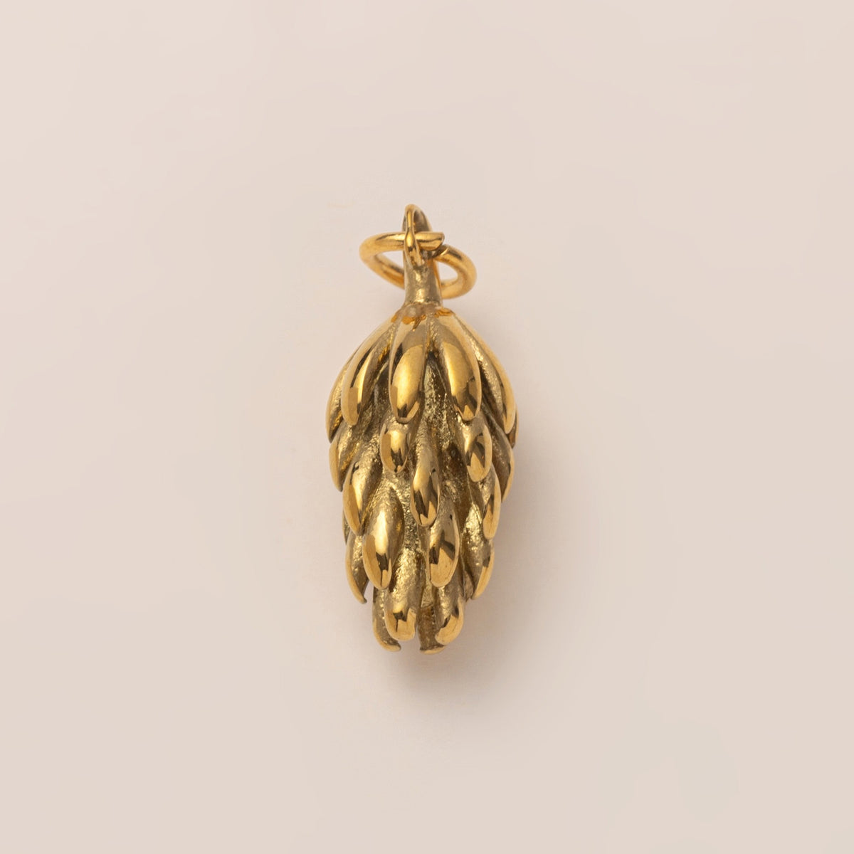 18K Gullbelagt Halskjede med Vakuumbelegg - Minimalistisk Anheng Wheat Ear Pendant