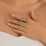 Ringsett Dame Minimalistisk 02 White K 4-piece set 4997