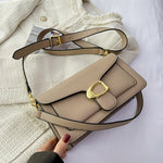 Liten Skulderveske Dame | PU-skinn Crossbody Veske | Klaff & Dobbel Stropp