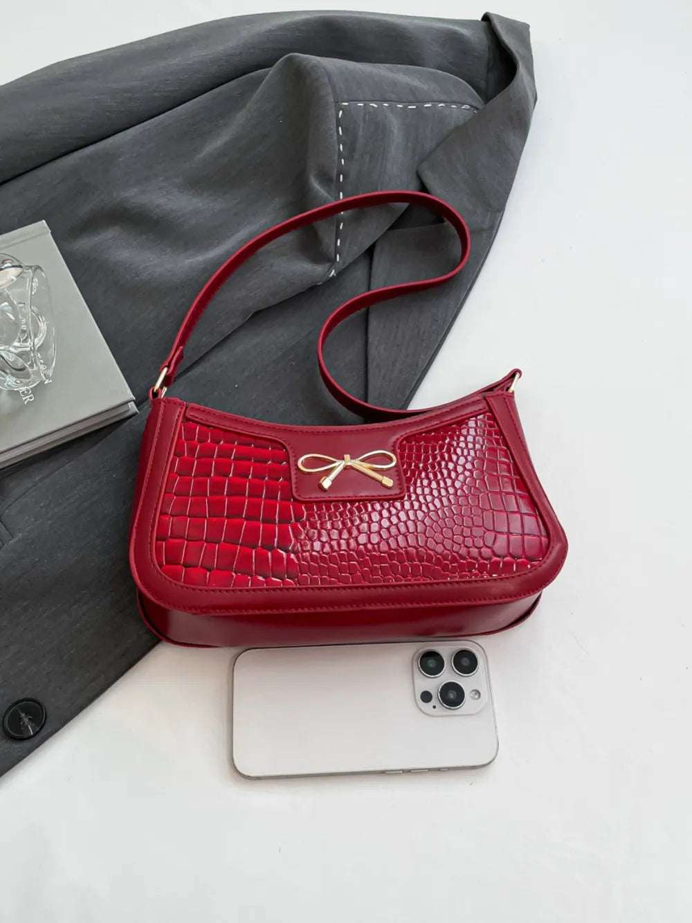 Skulderveske Dame med Sløyfe