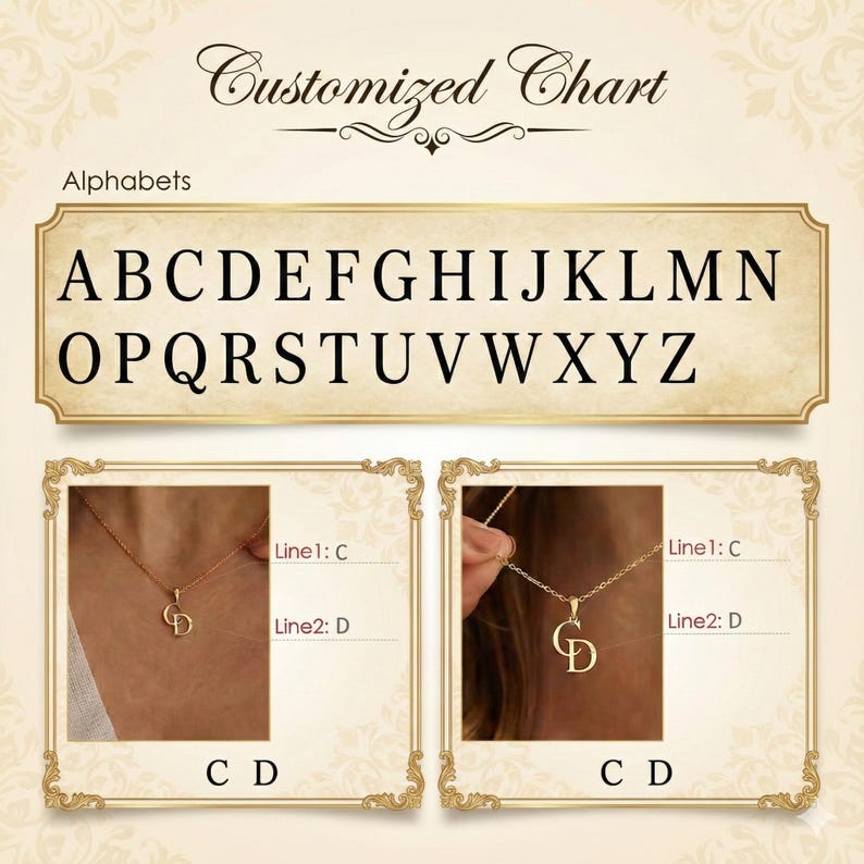 Tilpasset Bokstavhalskjede - Personalisert med Dine Initialer