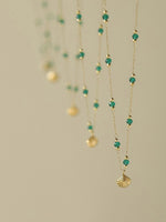 Ankelsmykke Dame 18K gullbelagt - Lett Luksus Skjell Grønn Perle Design