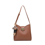 Bucket Bag Dame Stor Kapasitet Brown