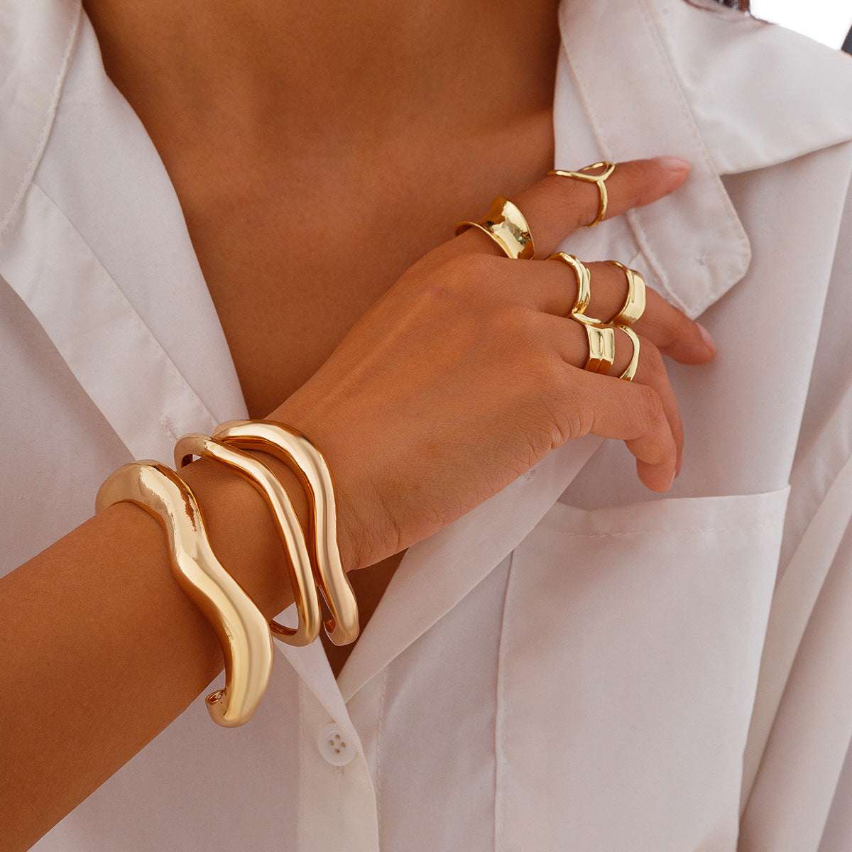 Smykkesett Dame - Ringer og Armbånd