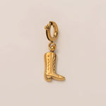 18K Gull Halskjede med Zirkonia Anheng - Elegant Smykke Boots Pendant