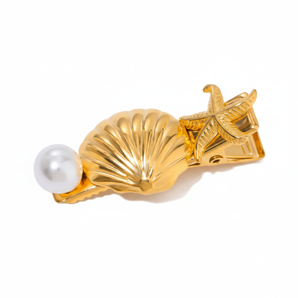 Hårsmykke Dame 18K Gullbelagt - Naturlige Marine Elementer Design Høyverdig Style F-15