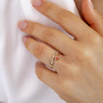 Personalisert Navnering Dame Fødselsstein S925 - Åpen Ring Tilpasset