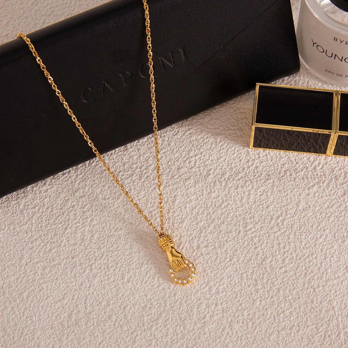 Vennskapshalskjede Dame 18K Gull Rhinestone | Titanstål Gave