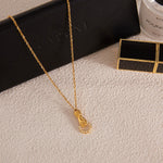 Vennskapshalskjede Dame 18K Gull Rhinestone | Titanstål Gave