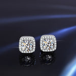 Øredobber Dame 925 Stølv - Moissanite Stud Design