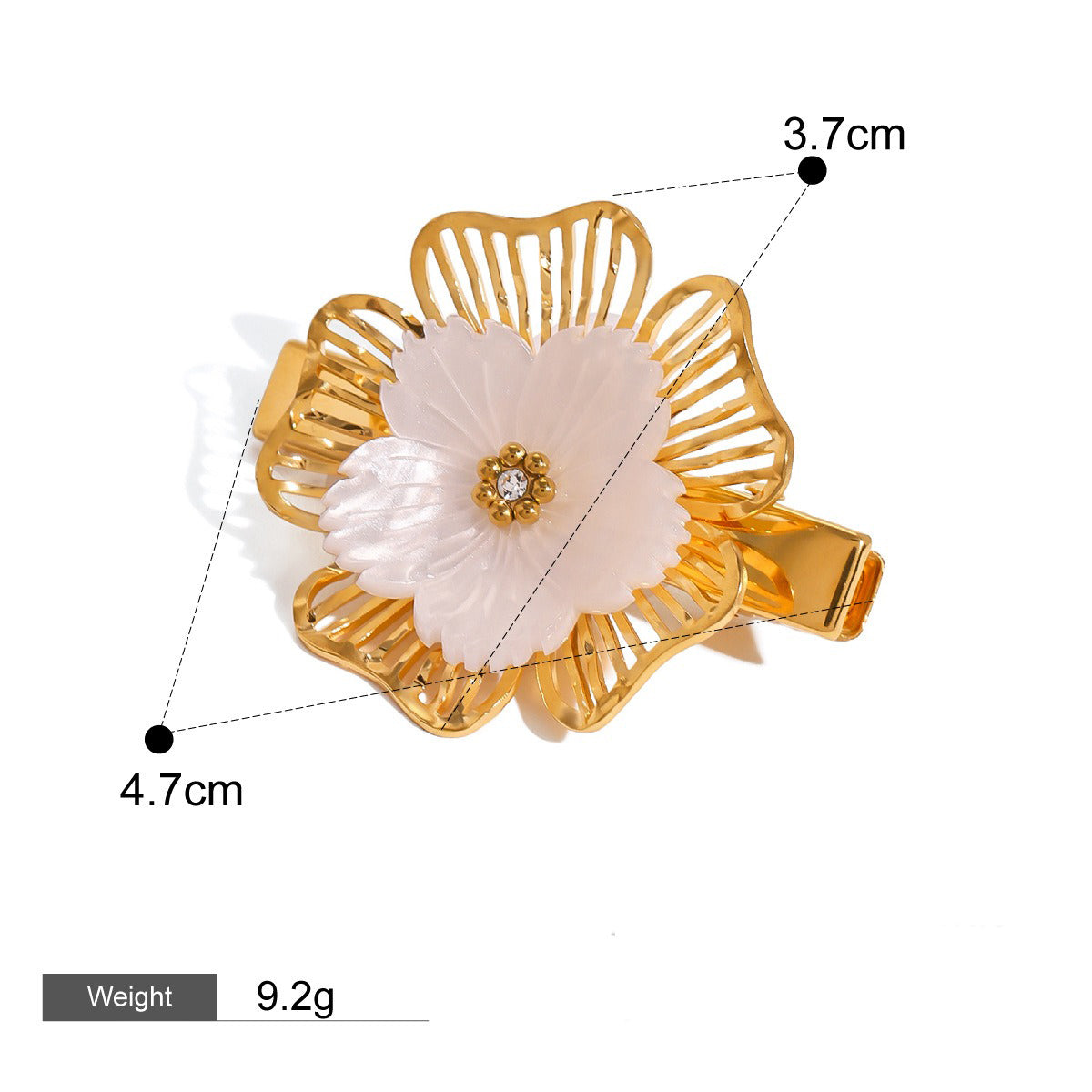 Hårsmykke Dame 18K Gullbelagt - Naturlige Marine Elementer Design Høyverdig Style A-29