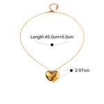 Halskjede Dame 18K gullbelagt - Edel og Elegant Hjerte Anheng