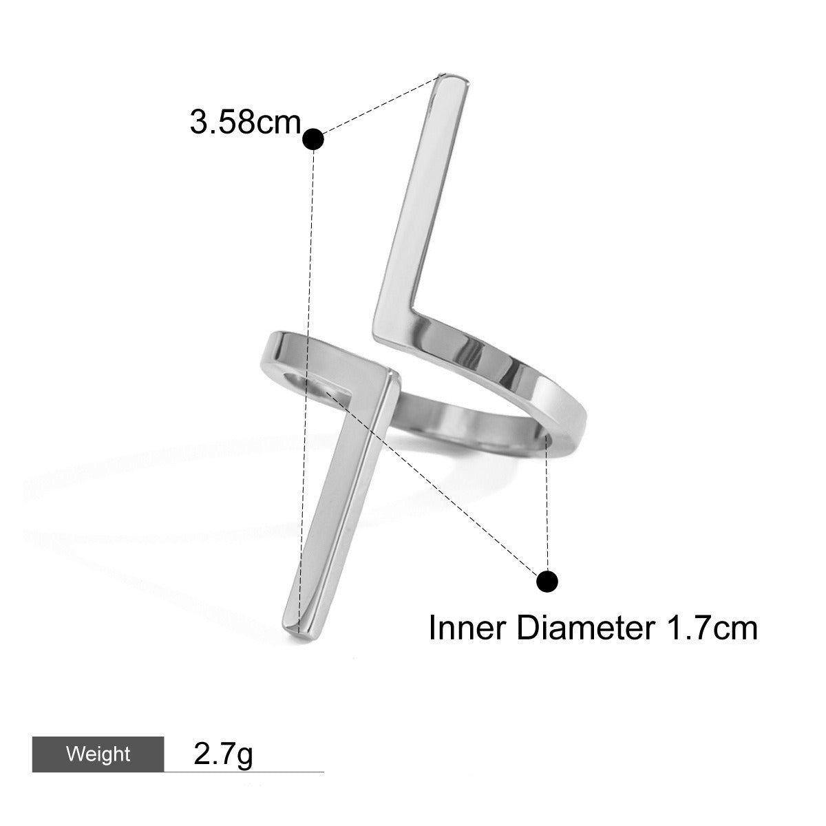 Smykkesett Dame 18K gullbelagt - Hjerte og Geometrisk Design Halskjede Øredobber Ring Style D-Ring-09