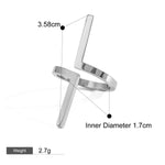 Smykkesett Dame 18K gullbelagt - Hjerte og Geometrisk Design Halskjede Øredobber Ring Style D-Ring-09