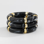 Armbånd Dame 18K Gullbelagt - Lett Luksus Perlet Bambus Design