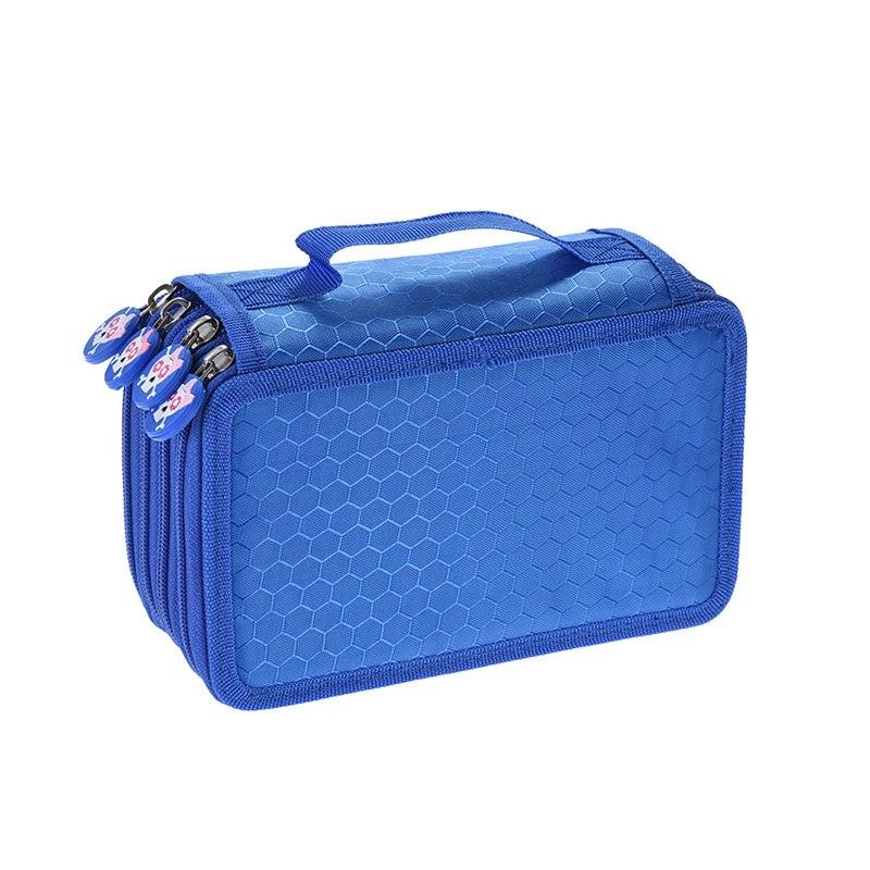 Pennal trippel og pennal trelags uten innhold – plass 72/48 blyanter Blå 2