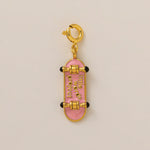 18K Gull Halskjede med Zirkonia Anheng - Elegant Smykke Skateboard Pendant