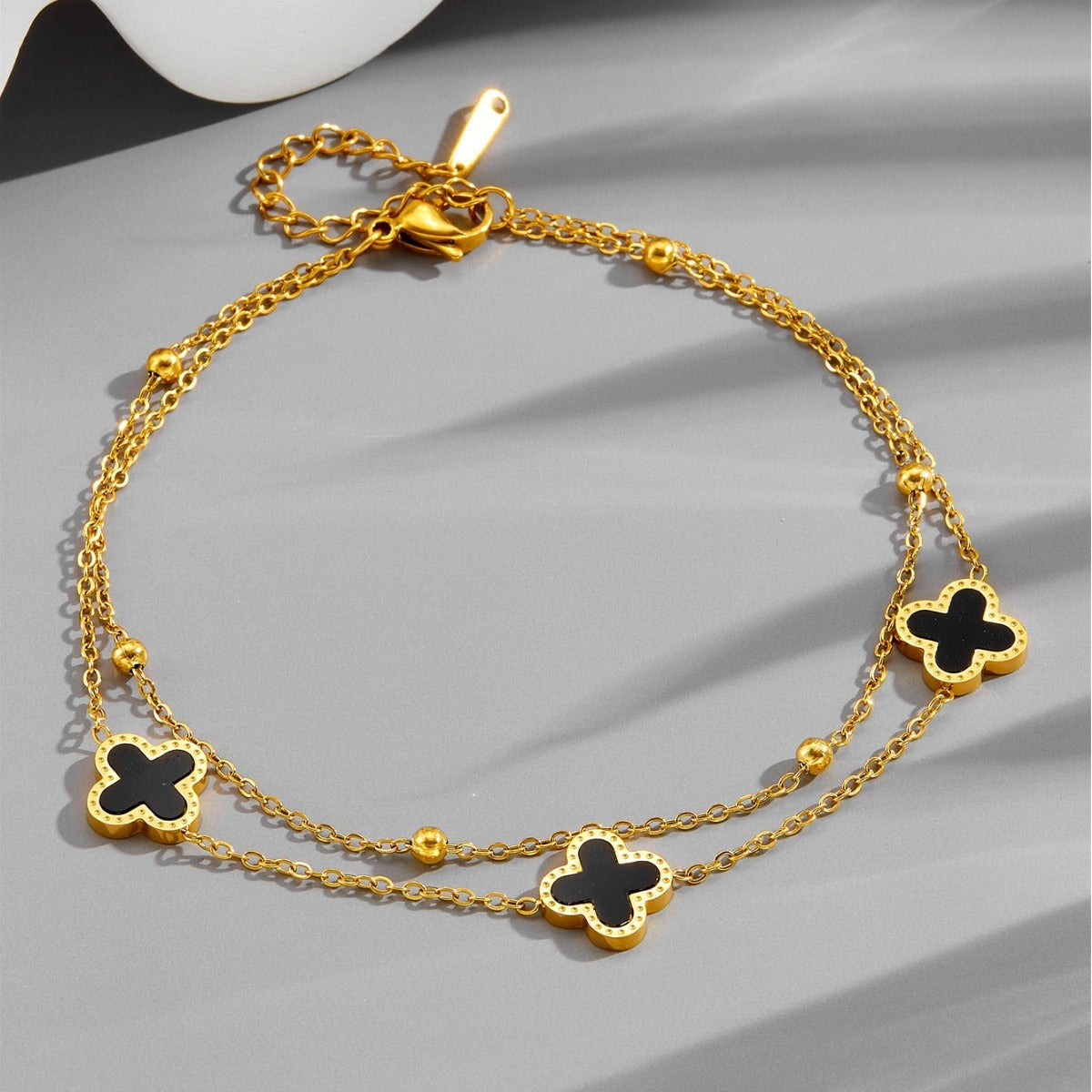 Armbånd Dame 18K Gullbelagt - Luksus Utsøkt Firkløver Design Only