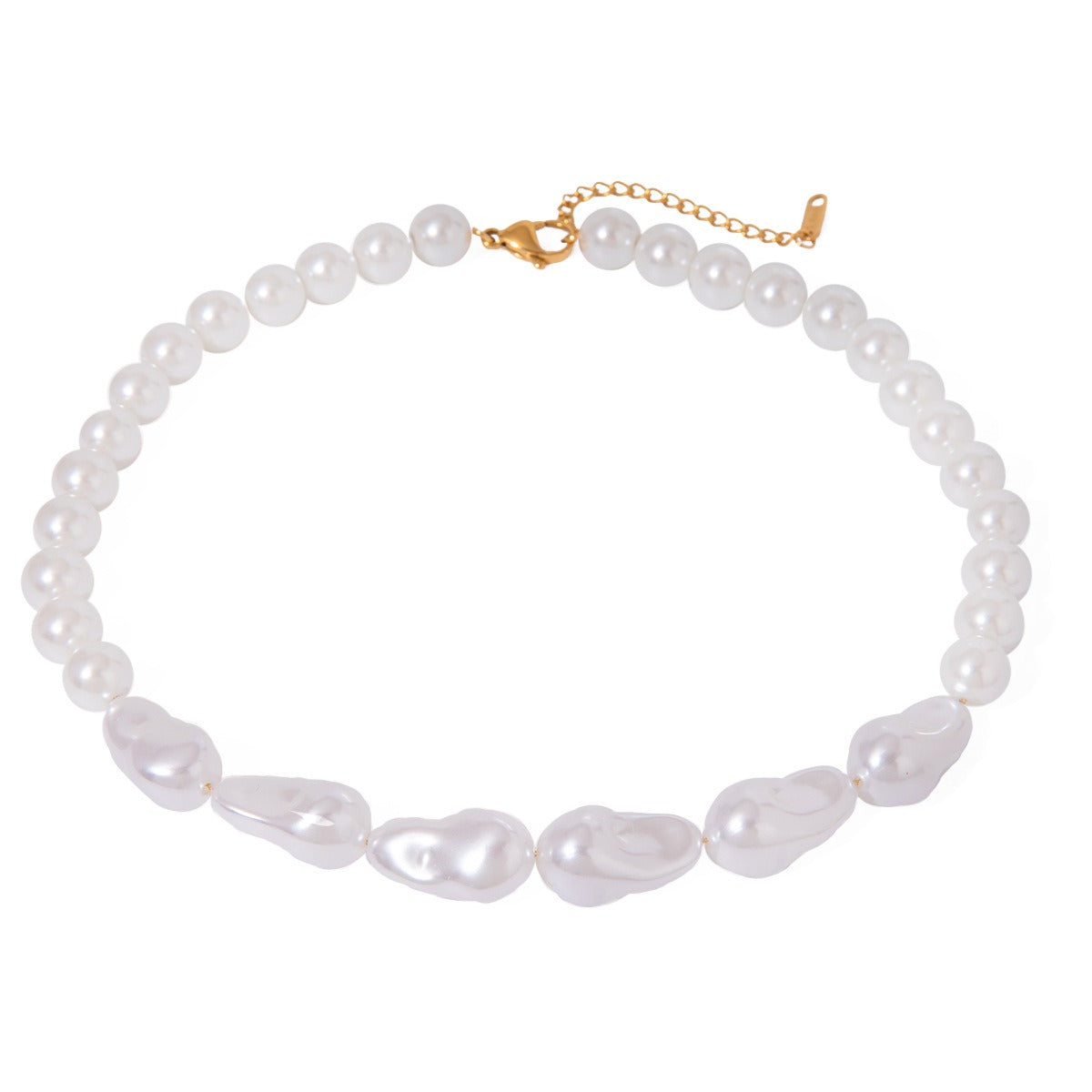 Halskjede Dame 18K gullbelagt- Perle Beaded Design Trendy Only