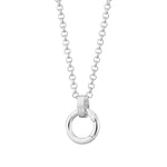18K Gullbelagt Halskjede med Vakuumbelegg - Minimalistisk Anheng Steel-colored adjustable chain