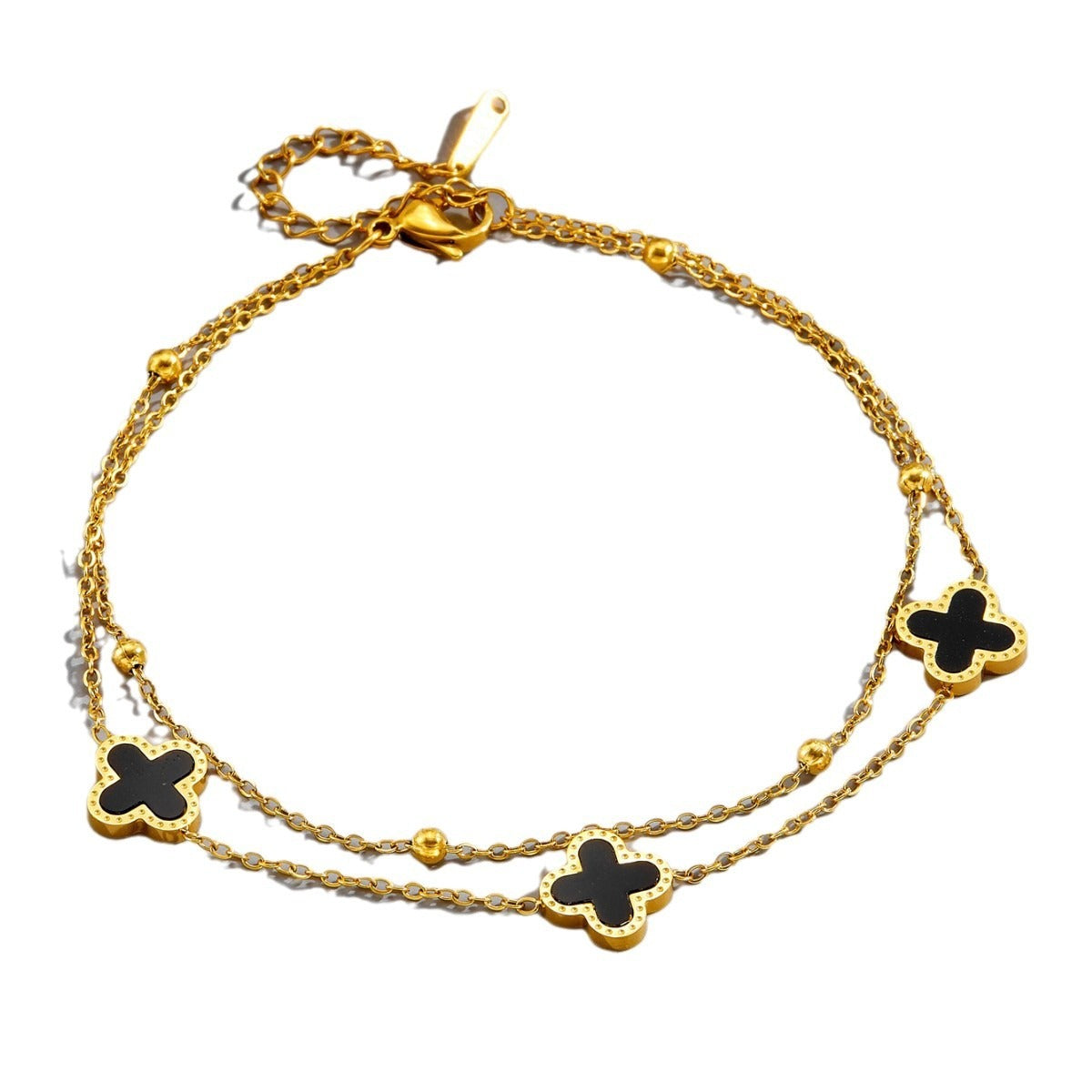 Armbånd Dame 18K Gullbelagt - Luksus Utsøkt Firkløver Design