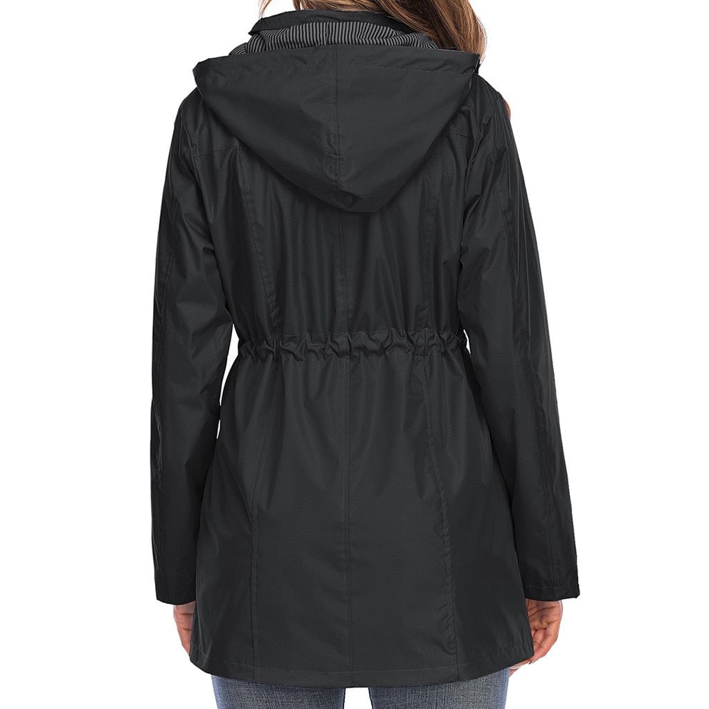 Dame Lett Regnfrakk med Glidelås