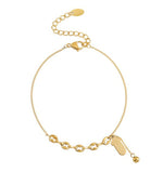 Ankelsmykke Dame 18K gullbelagt - Titanstål Anheng Design