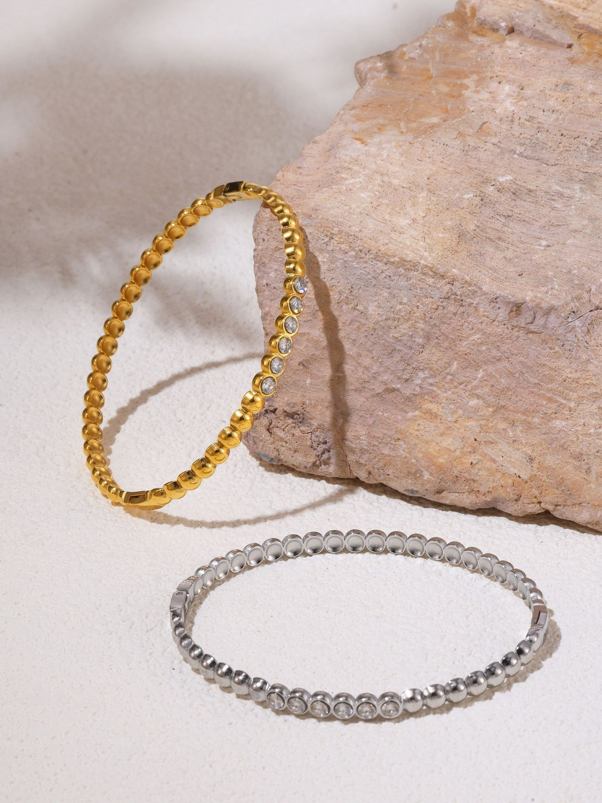 Armbånd Dame 18K Gullbelagt - Innlagt Edelsten Design Høyverdig