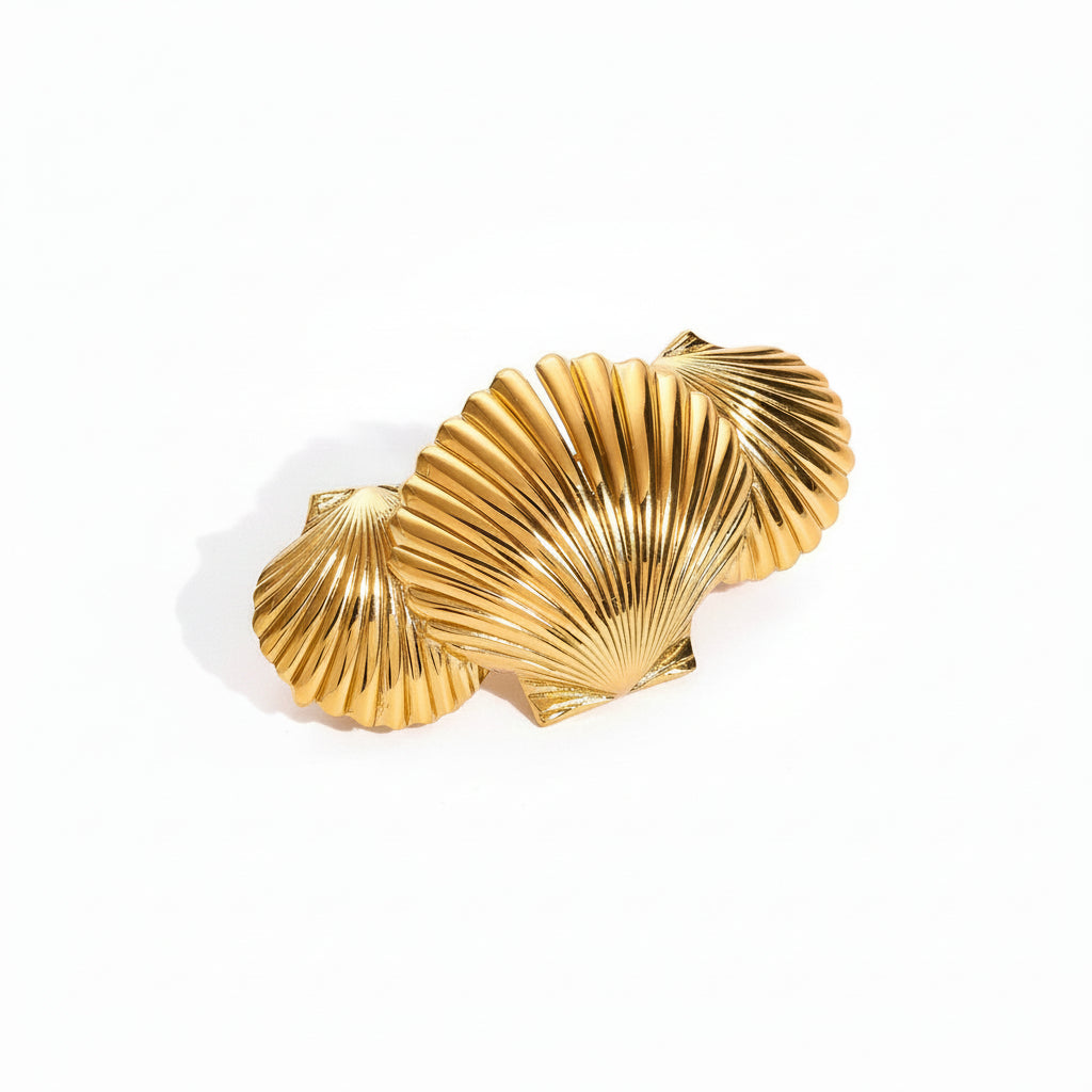 Hårsmykke Dame 18K Gullbelagt - Naturlige Marine Elementer Design Høyverdig Style C-27