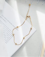 Ankelsmykke Dame 18K gullbelagt - Perle Design Allsidig Only