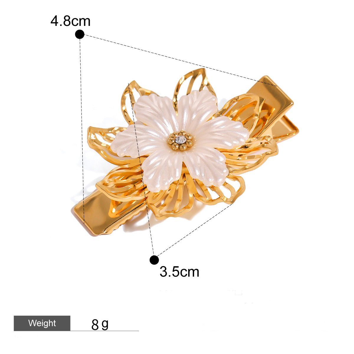Hårsmykke Dame 18K Gullbelagt - Naturlige Marine Elementer Design Høyverdig Style B-28