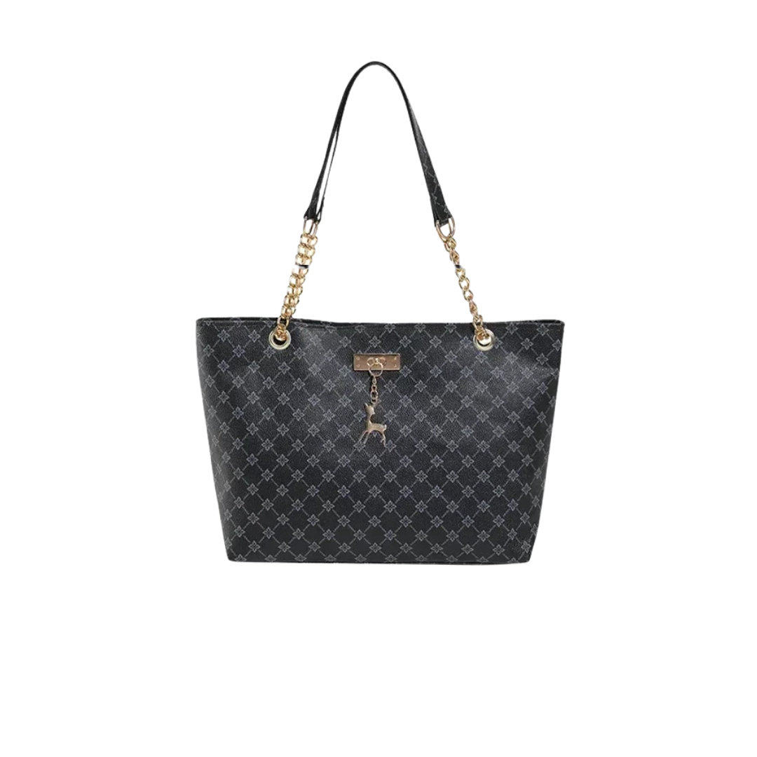 Stor Håndveske Dame - PU Lær Skulderveske med Tilbehør