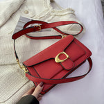 Liten Skulderveske Dame | PU-skinn Crossbody Veske | Klaff & Dobbel Stropp