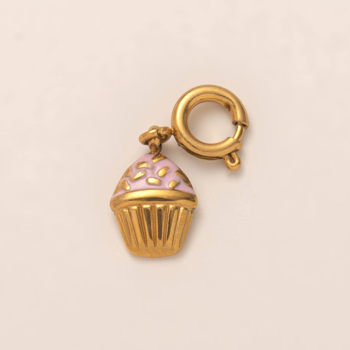 18K Gull Halskjede med Zirkonia Anheng - Elegant Smykke Cake Pendant