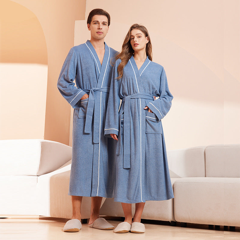 Badekåpe Herre og Dame – Komfortabel Unisex Yukata i Håndklestoff
