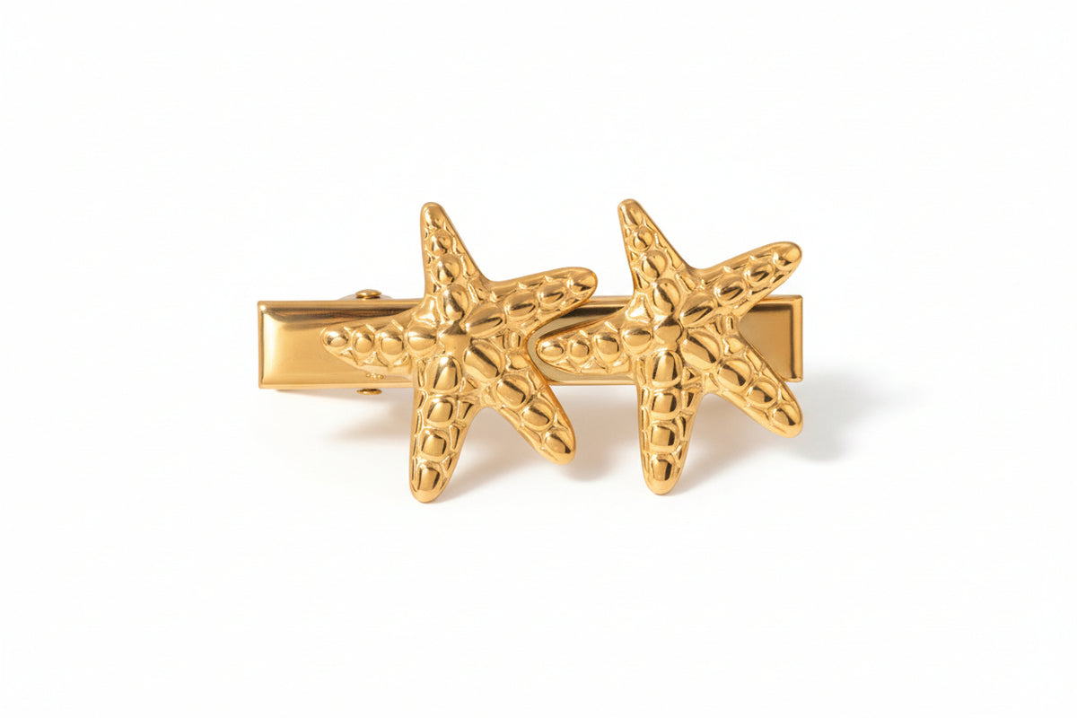 Hårsmykke Dame 18K Gullbelagt - Naturlige Marine Elementer Design Høyverdig Style P-015