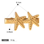 Hårsmykke Dame 18K Gullbelagt - Naturlige Marine Elementer Design Høyverdig Style P-015