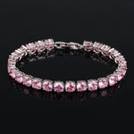 Armbånd Dame S925 Stølv - Lett Luksus Zirkon Design Pink