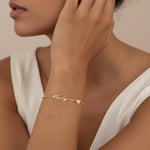 Armbånd Dame i sølv - Tilpasset Navn Design Minimalistisk