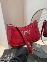 Skulderveske Dame med Sløyfe Red One Size